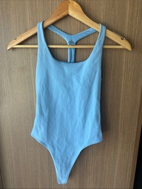 ALO Yoga Light Blue Racerback Bodysuit